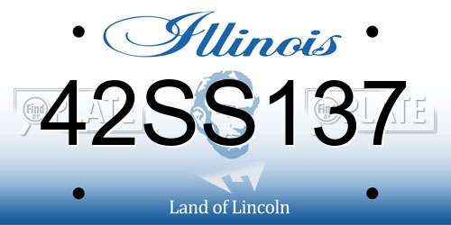 42SS137 Illinois License Plate