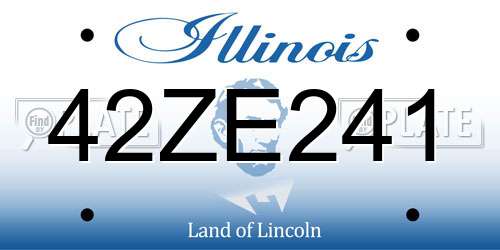 42ZE241 Illinois License Plate