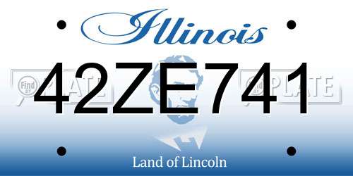 42ZE741 Illinois License Plate