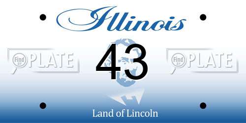 43 Illinois License Plate