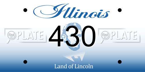 430 Illinois License Plate