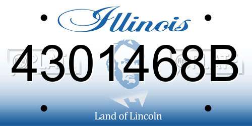 4301468B Illinois License Plate