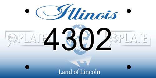 4302 Illinois License Plate