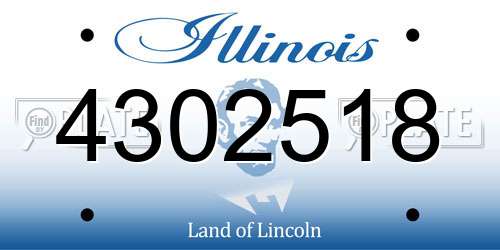 4302518 Illinois License Plate