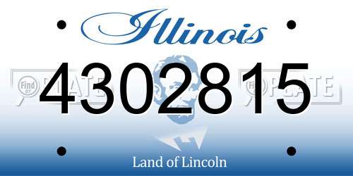 4302815 Illinois License Plate