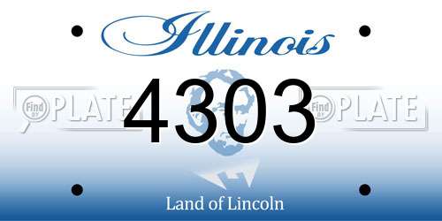 4303 Illinois License Plate