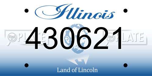 430621 Illinois License Plate
