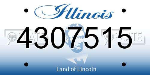 4307515 Illinois License Plate