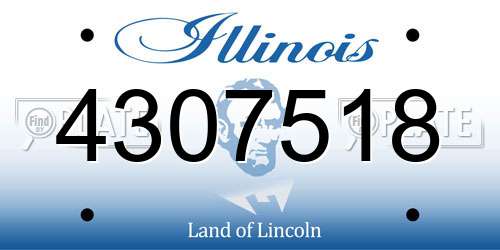 4307518 Illinois License Plate