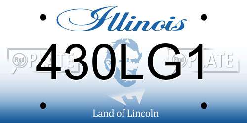 430LG1 Illinois License Plate
