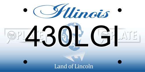 430LGI Illinois License Plate