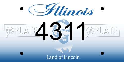 4311 Illinois License Plate