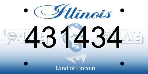 431434 Illinois License Plate