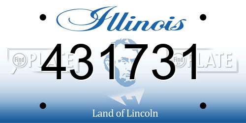 431731 Illinois License Plate