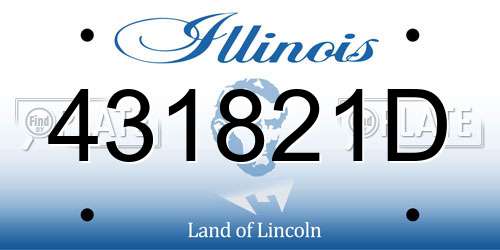 431821D Illinois License Plate