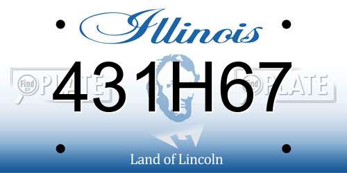 431H67 Illinois License Plate