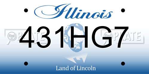 431HG7 Illinois License Plate