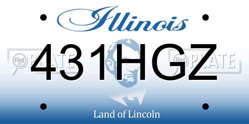 431HGZ Illinois License Plate