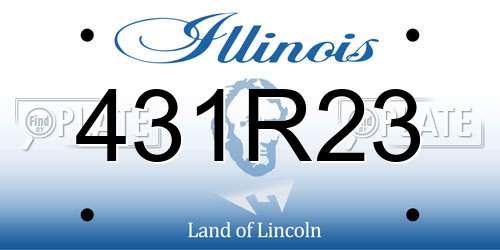 431R23 Illinois License Plate