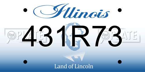 431R73 Illinois License Plate