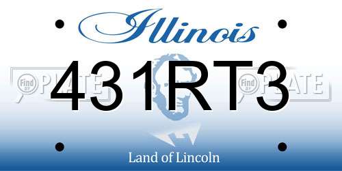 431RT3 Illinois License Plate