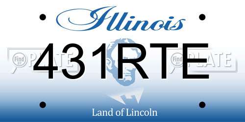 431RTE Illinois License Plate