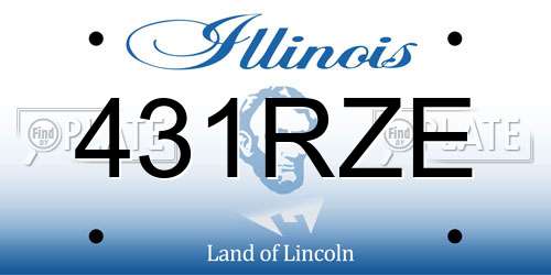 431RZE Illinois License Plate