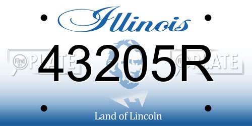 43205R Illinois License Plate