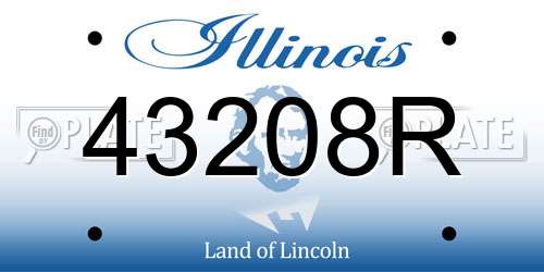 43208R Illinois License Plate
