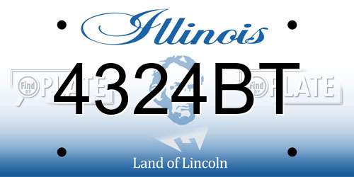 4324BT Illinois License Plate