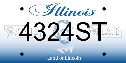4324ST Illinois License Plate