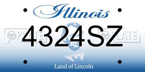 4324SZ Illinois License Plate