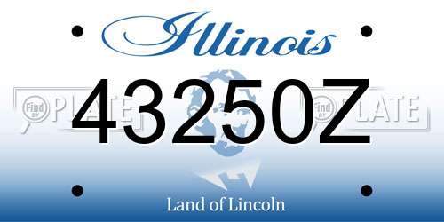 43250Z Illinois License Plate