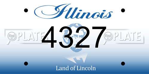 4327 Illinois License Plate