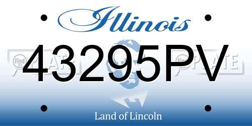 43295PV Illinois License Plate