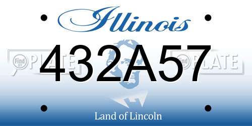 432A57 Illinois License Plate