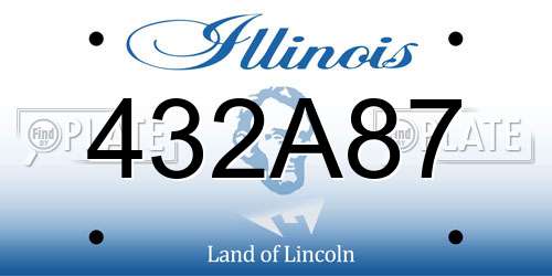 432A87 Illinois License Plate