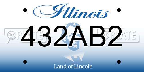 432AB2 Illinois License Plate