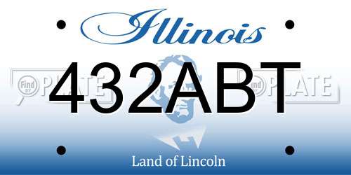 432ABT Illinois License Plate