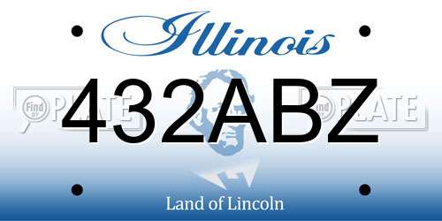 432ABZ Illinois License Plate