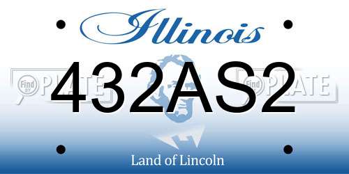 432AS2 Illinois License Plate