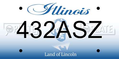 432ASZ Illinois License Plate