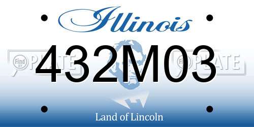 432M03 Illinois License Plate