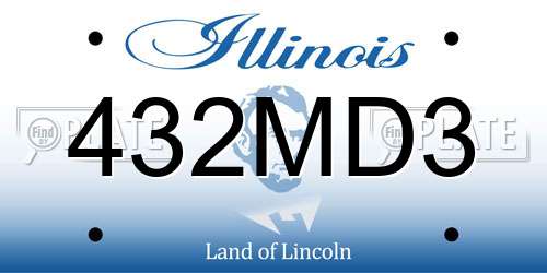 432MD3 Illinois License Plate