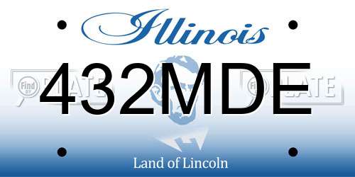 432MDE Illinois License Plate