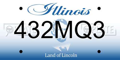 432MQ3 Illinois License Plate