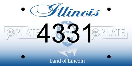 4331 Illinois License Plate