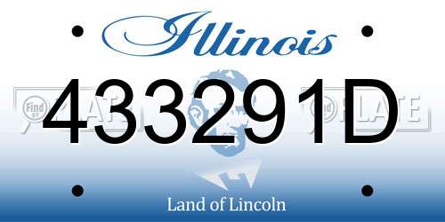 433291D Illinois License Plate