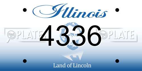 4336 Illinois License Plate