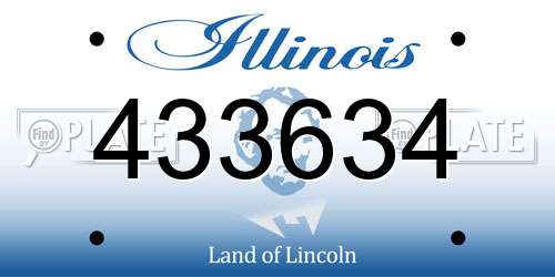 433634 Illinois License Plate